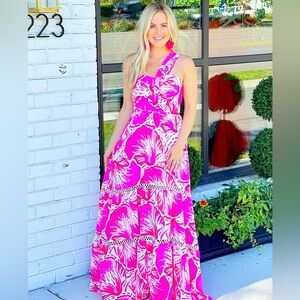 EUC Southern Frock Elle Maxi, Pink Shell size Small